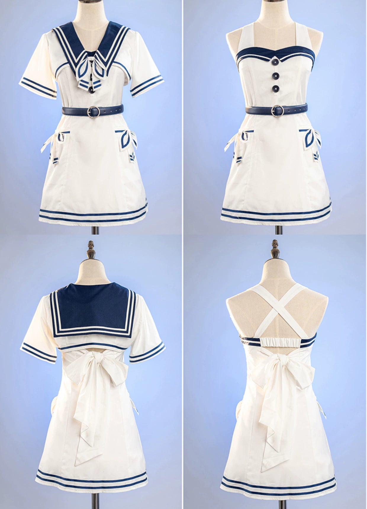 (BFM)Doris Night~Corlobacoo Go to Beach! Sailor Lolita Backless Dress   