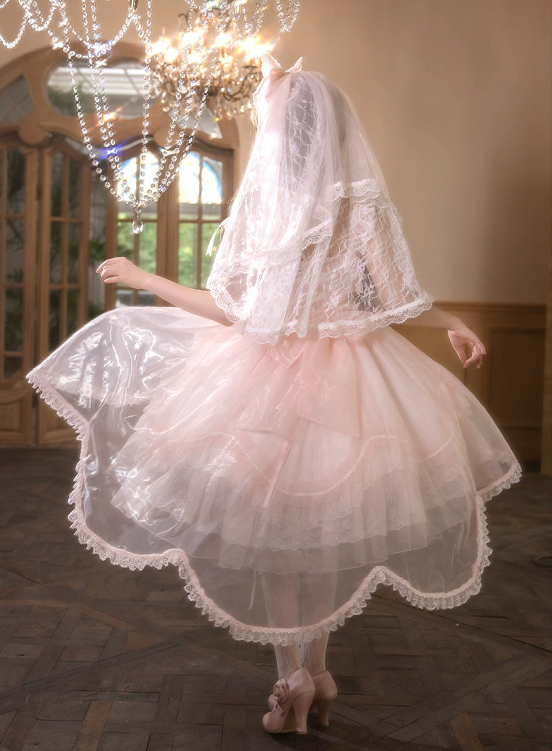 Mewroco - Candy Flavor - Gorgeous Sweet Lolita Dress, Lace & Petal Hem 43711:783673