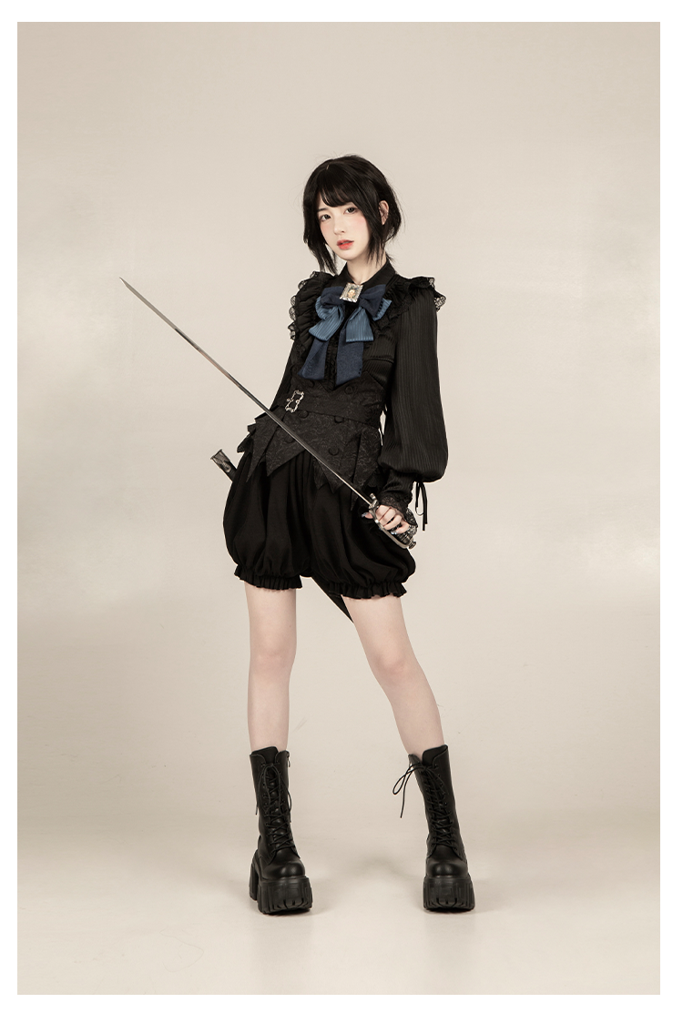 With PUJI~Hunter of Gold~Ouji Lolita Shorts/Pants Outfit Twins Set