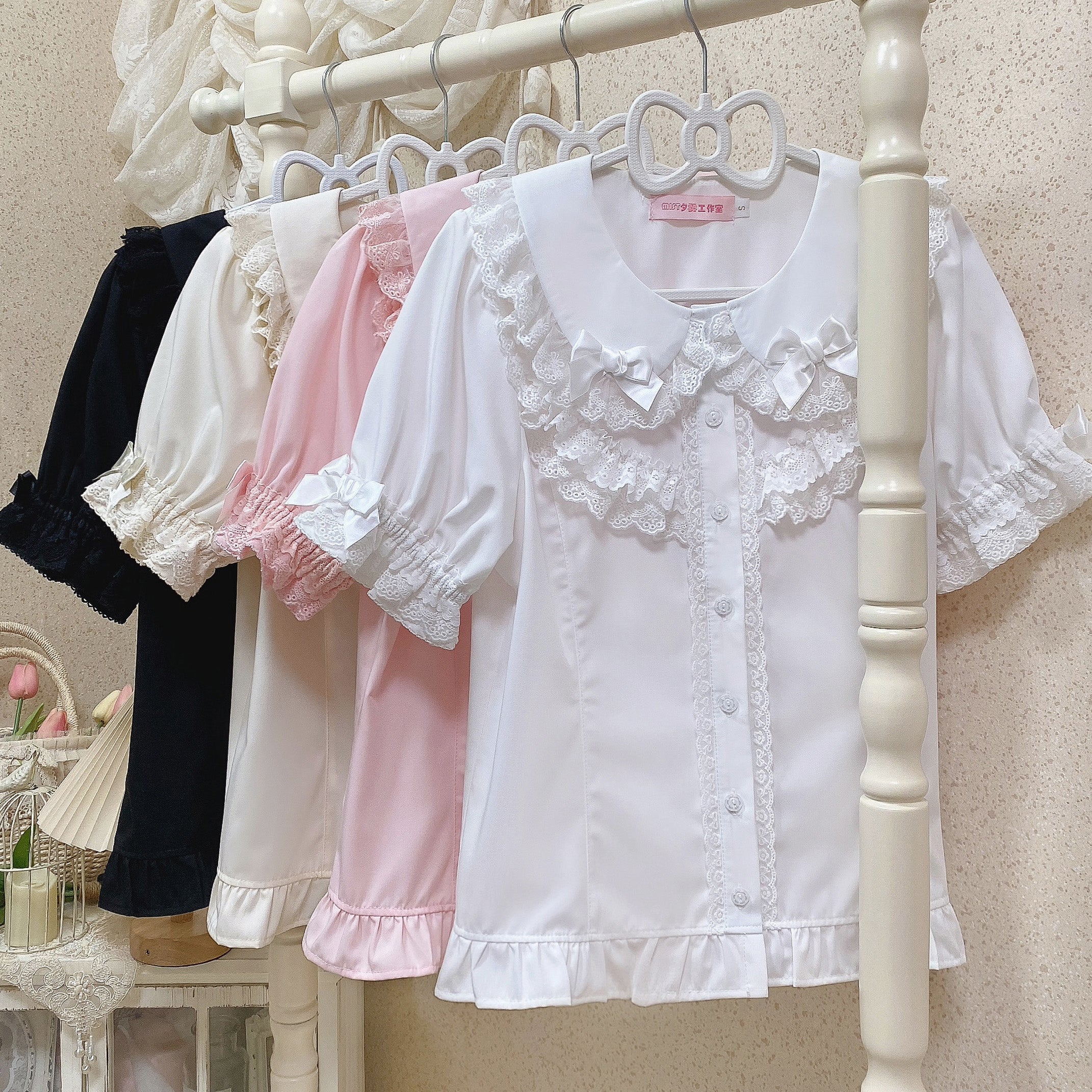 MIST - Summer Time - Kawaii Lolita Shirt with Peter Pan Collar and Short Sleeve