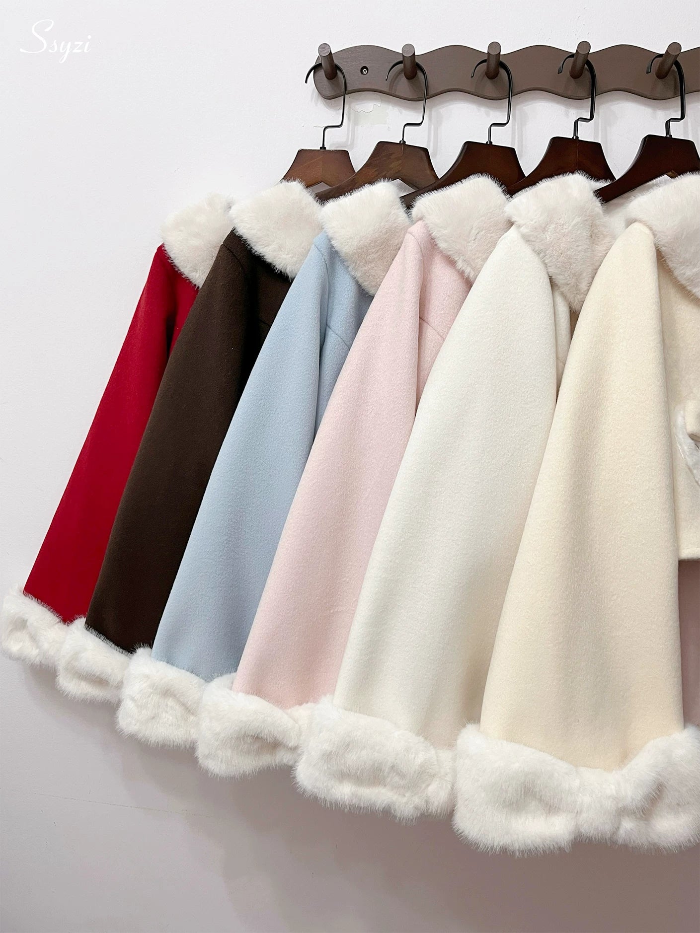 Rabbit Heart Knot - Sweet Lolita Winter Short Coat, Detachable Bunny-Ear Collar 45891:866870