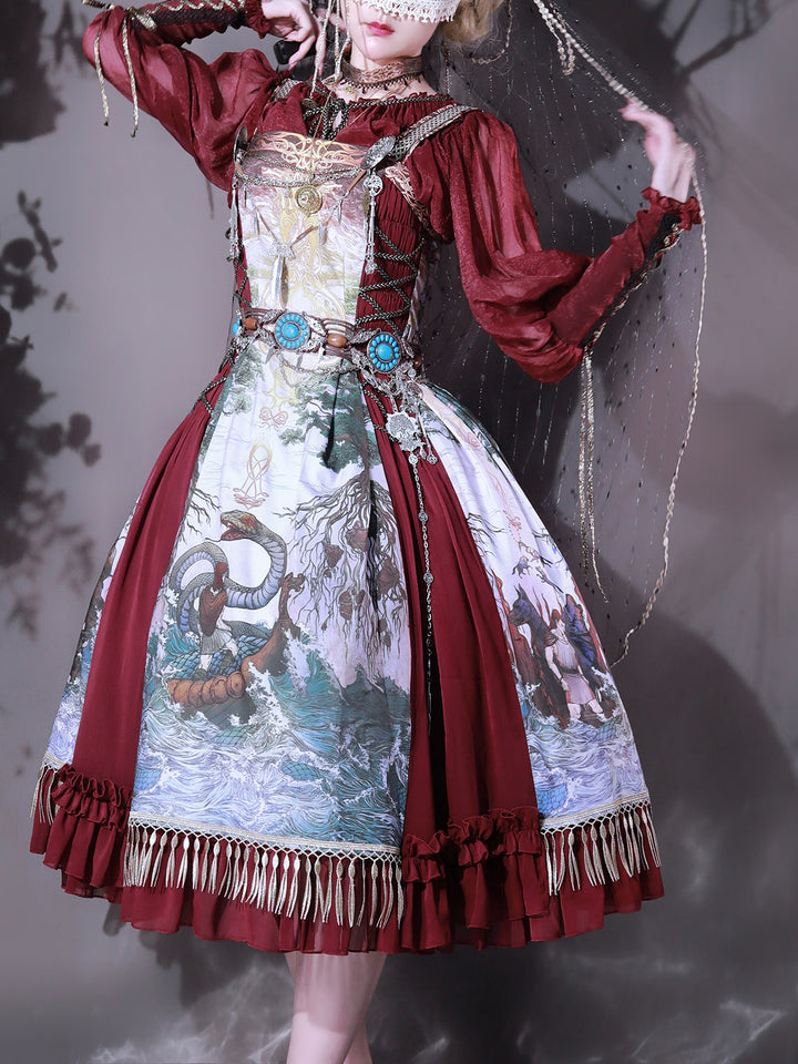 (BFM)FunCcino~Ragnarok~Nordic Lamb Leg Sleeves Lolita Blouse