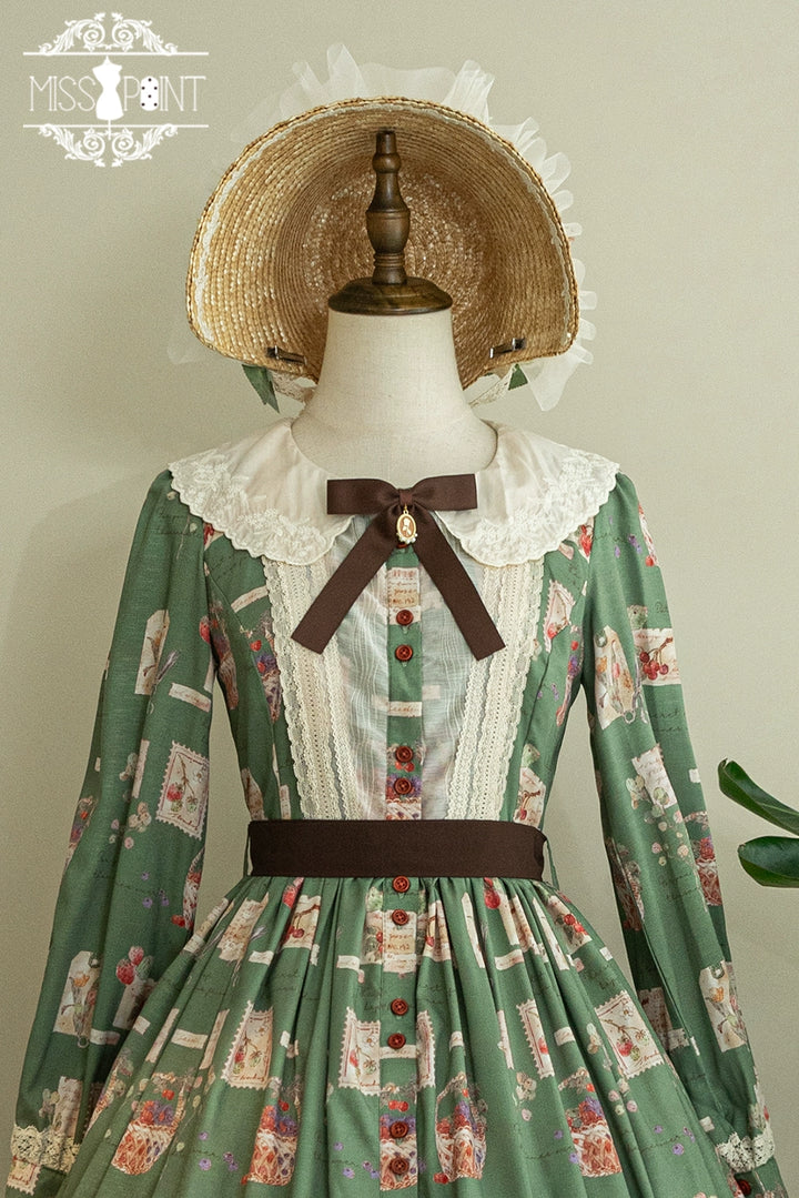 (Buyforme)Miss Point~Forest Lolita Lantern Sleeve OP Casual Dress