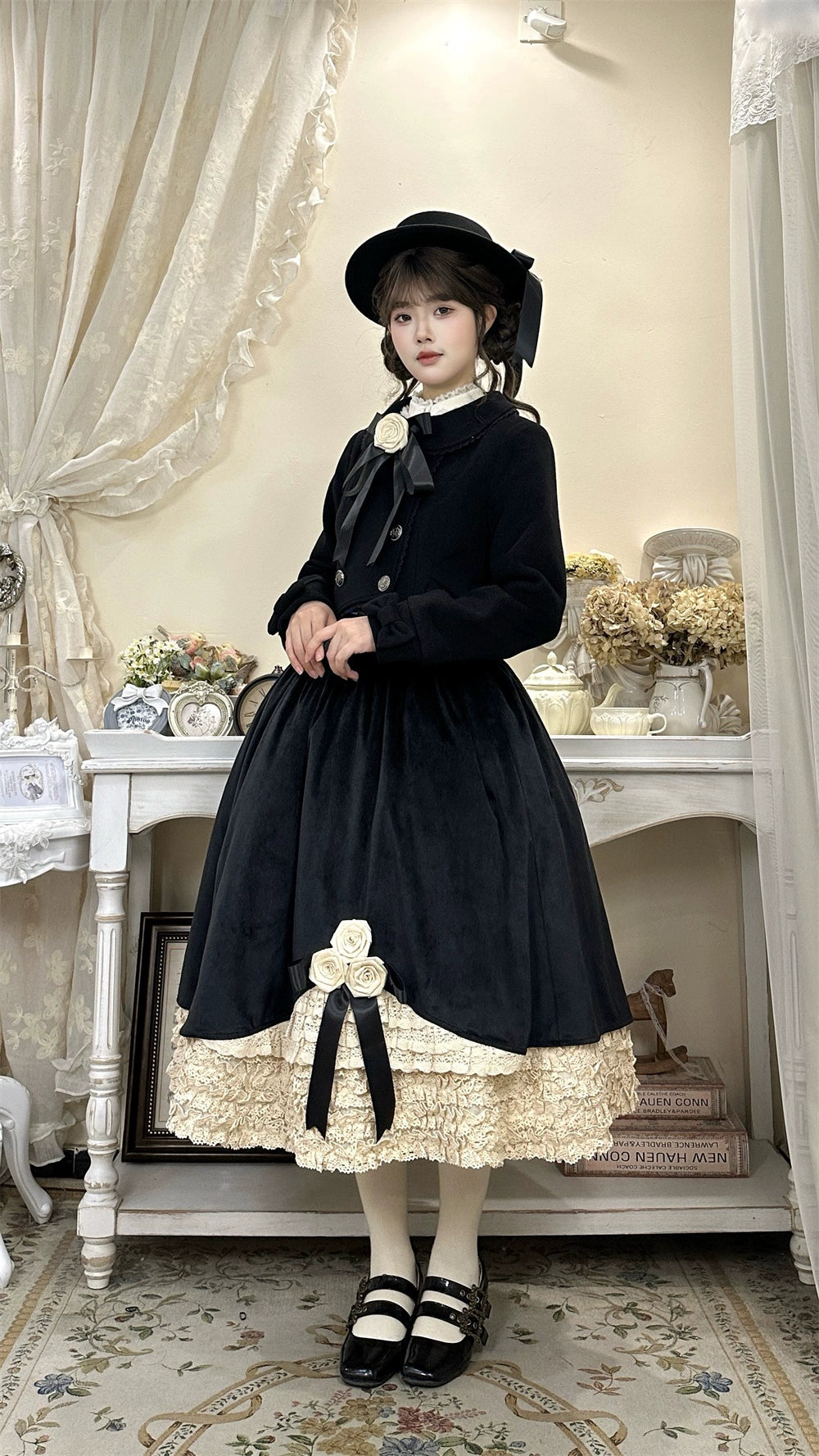 LeMiroir - Winter Solstice - Elegant Lolita Winter Short Coat & SK 44069:794239