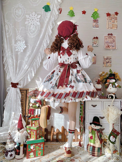 Frozen in time~Sweet Lolita Deer Print JSK for Christmas   