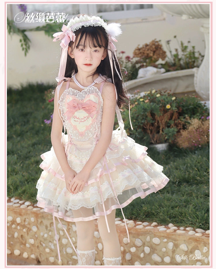 Mademoiselle Pearl~Silk Ballet~Kid Lolita JSK Dress Flower Wedding Lolita Dress