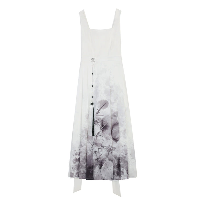 Designer's Gift~Qi Lolita JSK Chinese Style Ink-Washed Modified Dress Set Dress S 