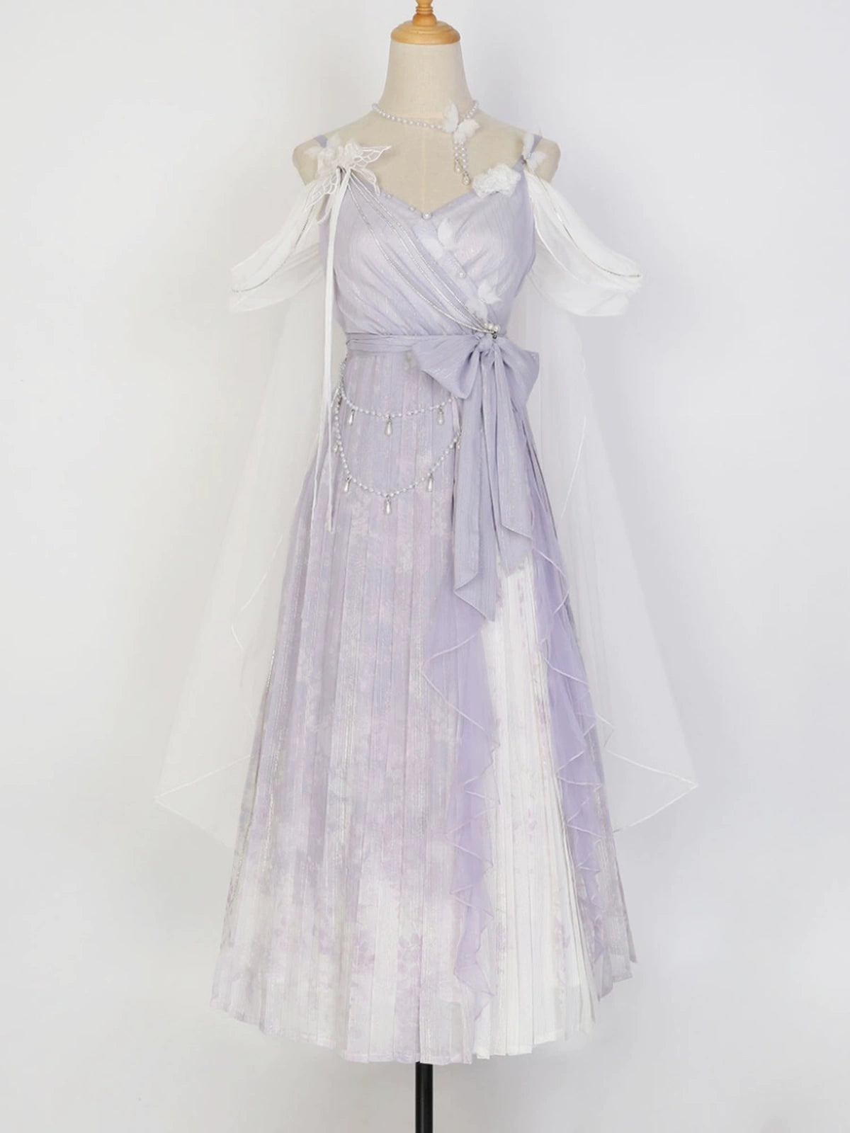 (BFM)Meow Studio~Han Lolita Dress Side Slit Purple JSK Dress S JSK 
