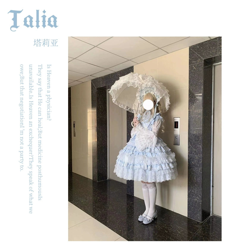 Little Butter~Talia~Sweet Lolita Jumper Dress Set Lolita OP Dress   