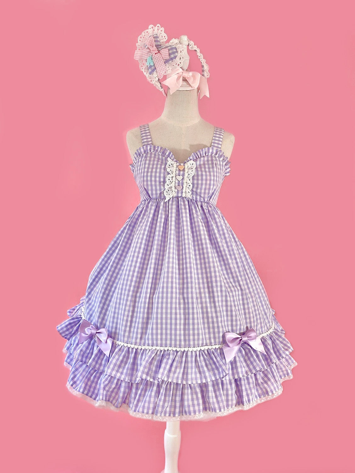Fluff Mollie - Split Pea Breakfast - Kawaii Lolita Cotton JSK purple