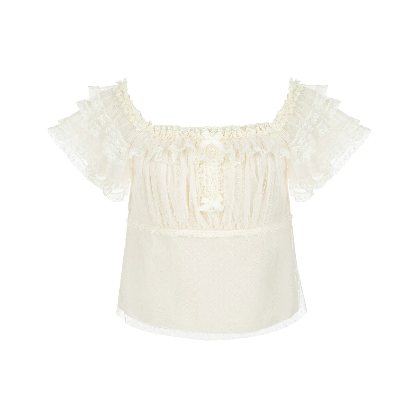 MistKiss Lily - Classic Lolita Tiered Hem JSK Dress, Fishbone Waist (L M S) 45318:853814