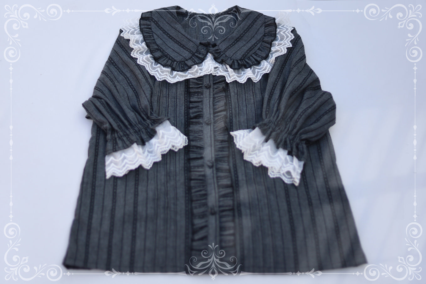 MIST~Sweet Lolita Golilla Short Sleeve Shirt 9912:184420