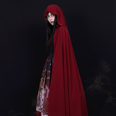 Milu~Gothic Lolita Long Cloak with Hat Multicolors   