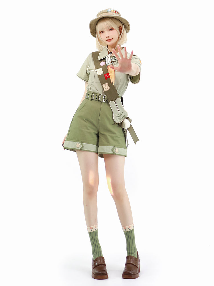 Piggy Bun - Bunny Trip - Ouji Lolita Cute Green Accessories