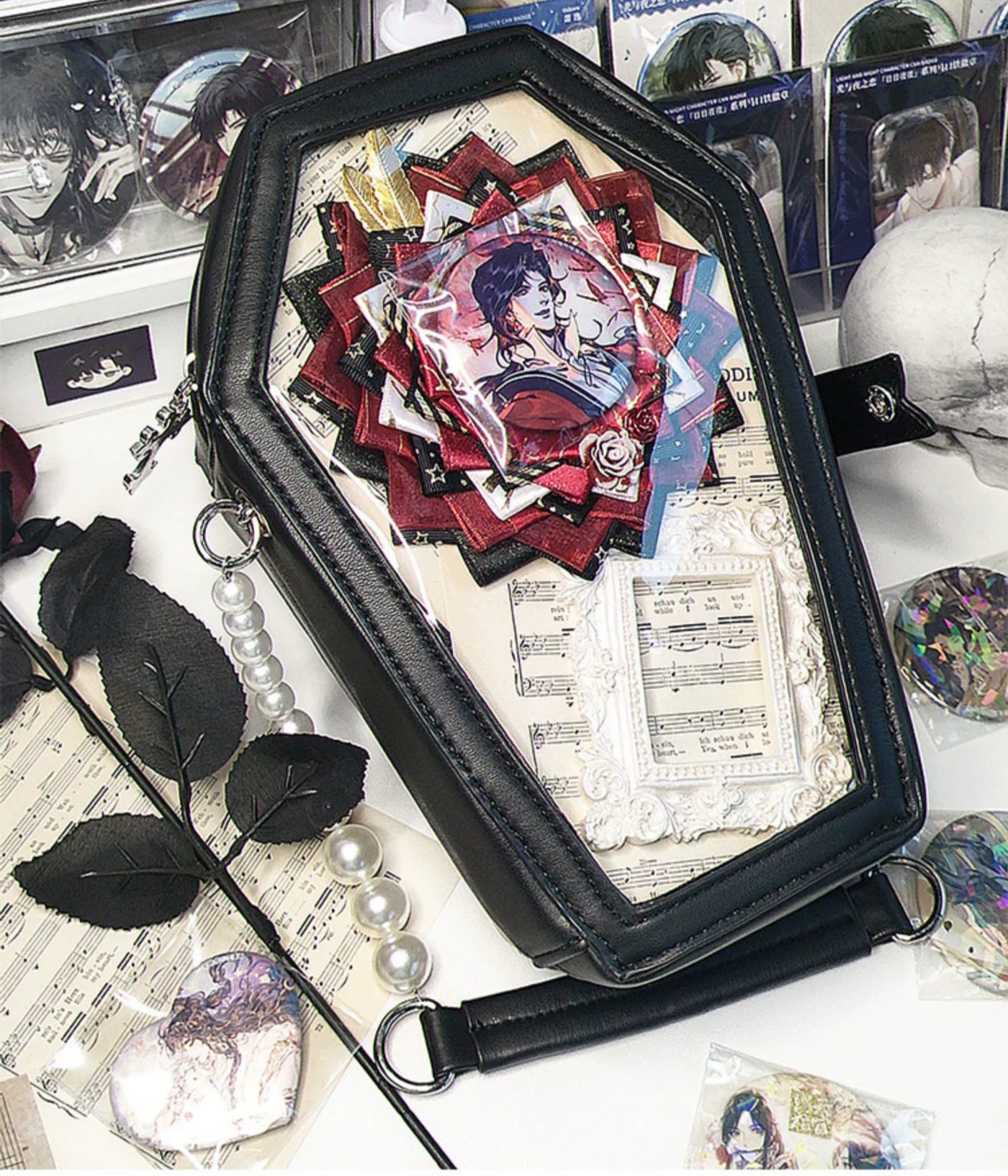 (Buyforme)LovelyLota~ Subculture PU Gothic Lolita Coffin Bag   