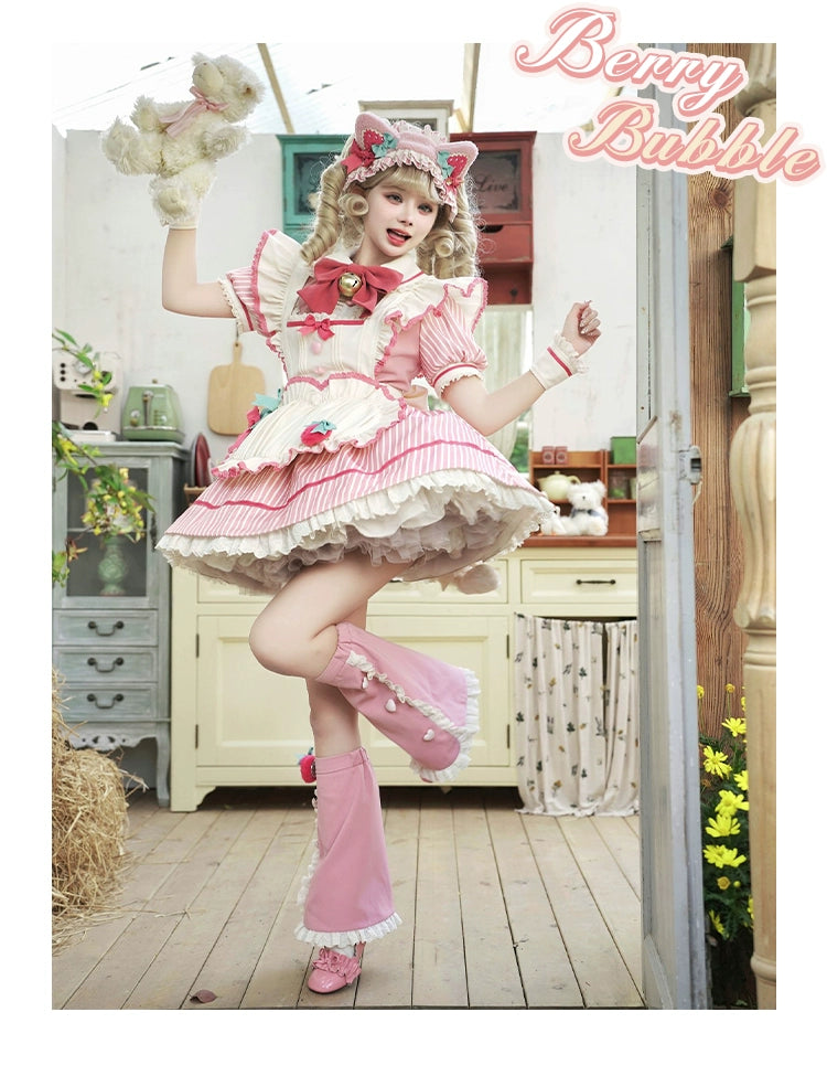 Sakurahime~Berry Bubble~Cute Lolita OP Dress Two Kawaii Styles   