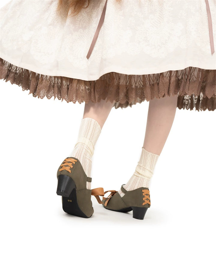 MR.Qiutian~Pictorial Girl~Han Lolita Shoes Retro Lolita Chinese Style Shoes   