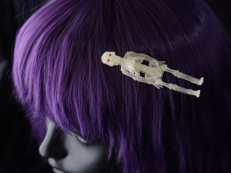Strange Sugar~Gothic Skeleton Man Shaped Hair Clips   