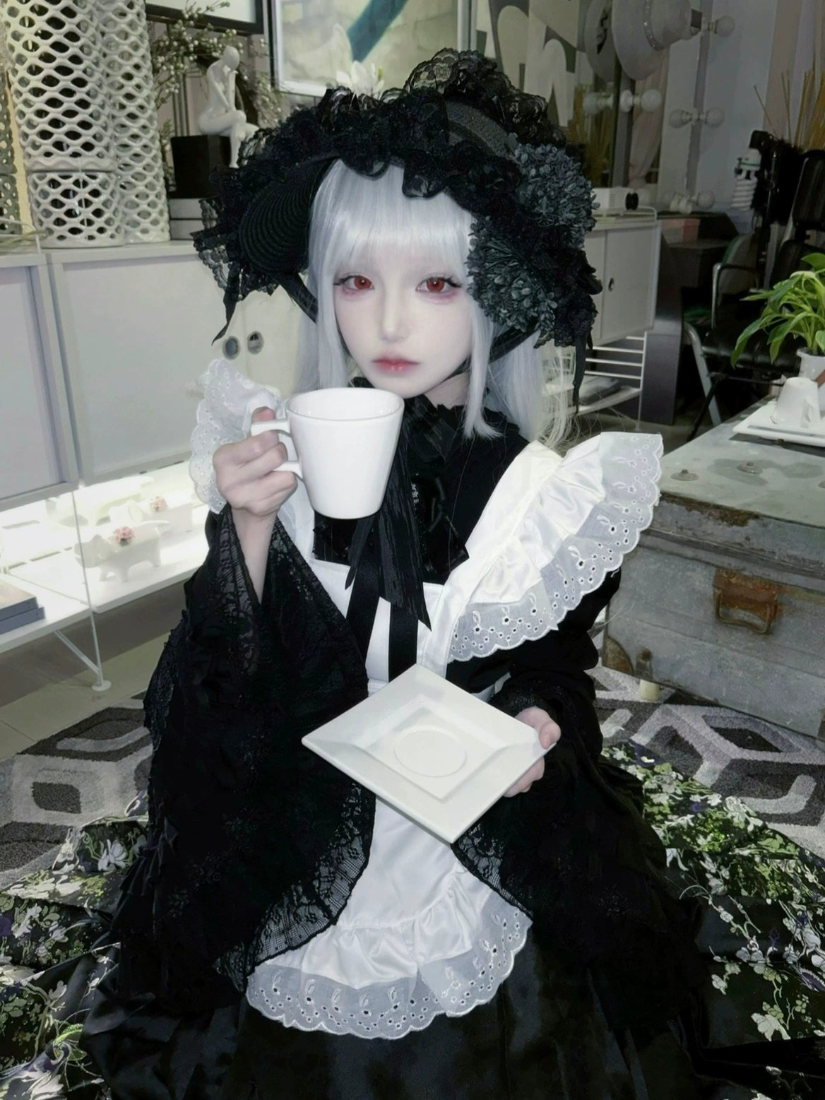 Honey Princess~Handmade Gothic Lolita BNT Halloween Lolita Hat 40430:662318