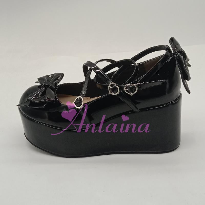 (Buyforme)Antaina~Lolita Bow Platform Shoes Multiple Colors   