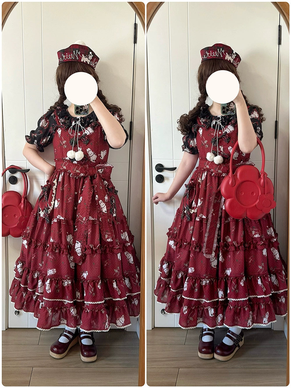 Miss Point - Forest Berry Bunny - Sweet Lolita JSK Elegant Bunny Print Dress 41972:720924