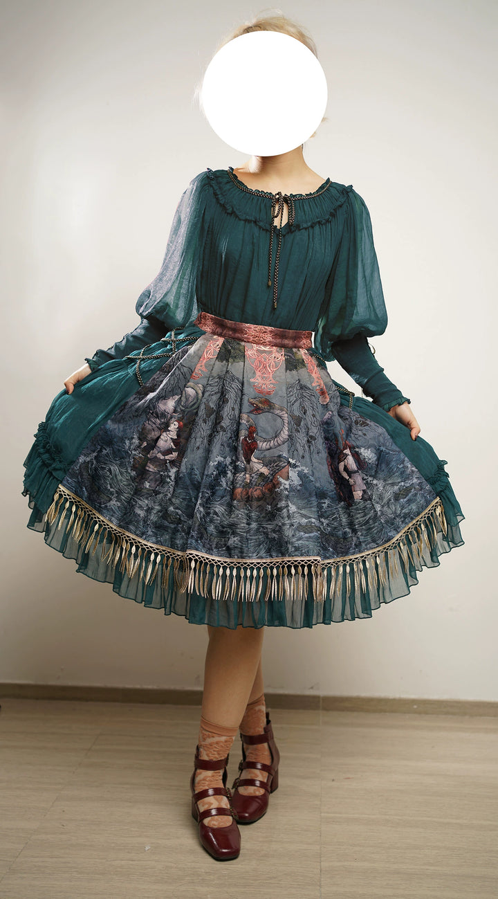 (BFM)FunCcino~Ragnarok~Nordic Style Loki Lolita JSK SK Dress 33160:406568