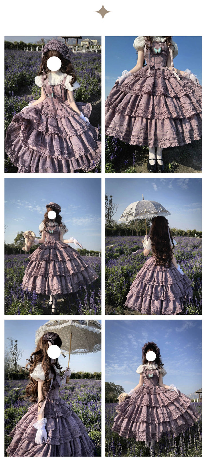 MEEKWIND~Miss Flora~Elegant Lolita Headdress Solid BNT & Choker & Hat