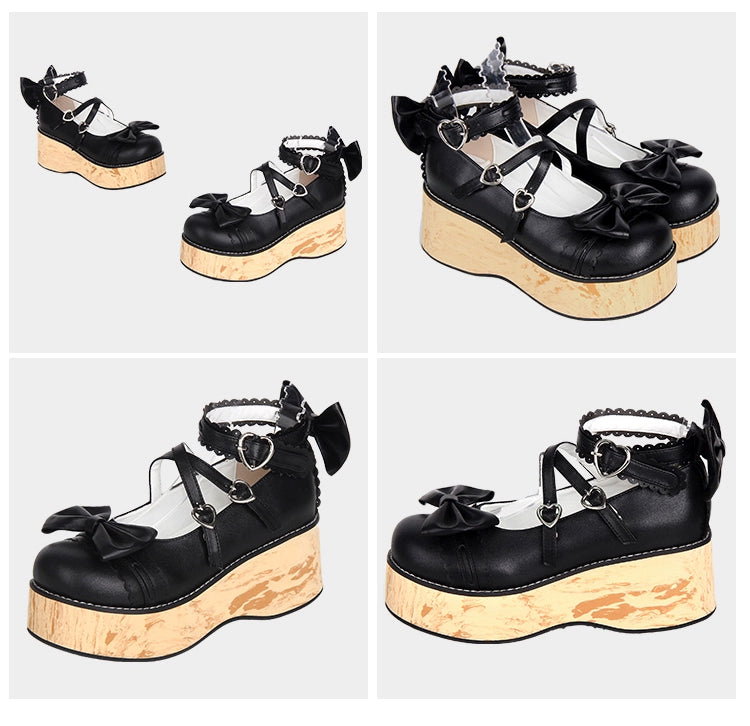 Angelic Imprint - Princess Lolita Platform Shoes, Wood Grain Sole 42465:741038