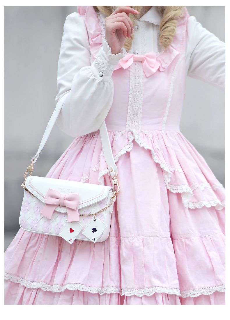 Milk Tea Bear~Sweet Lolita Bowtie Bag pink  
