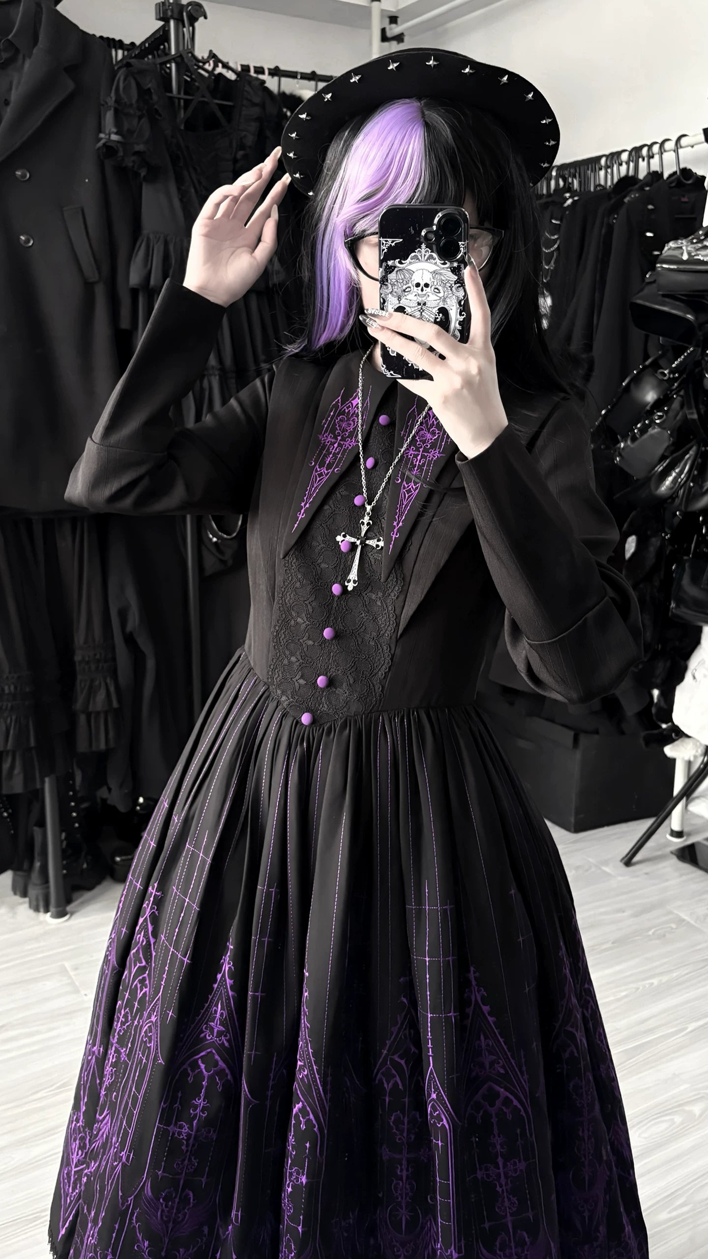 Dream Window - Gothic Lolita Church Embroidery OP Dress, Back Zipper 44510:811312