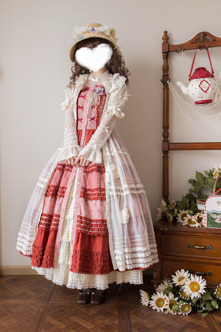 Miss Point~Garden Sunflower~Country Lolita JSK Five-Tiered Open Front Dress 42509:742499