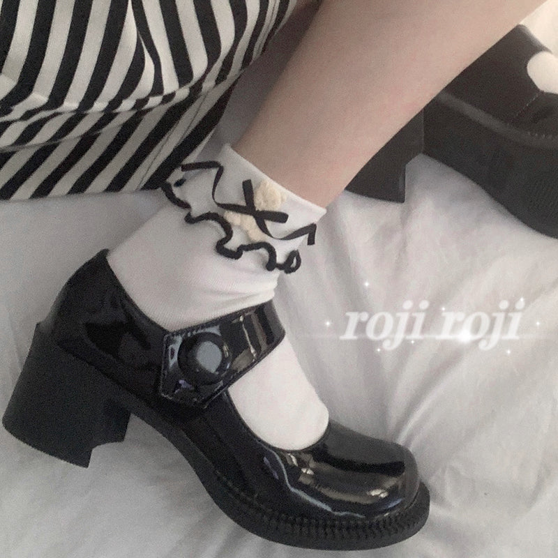 Roji Roji~Lolita Bow Lace Sweet Short Socks   