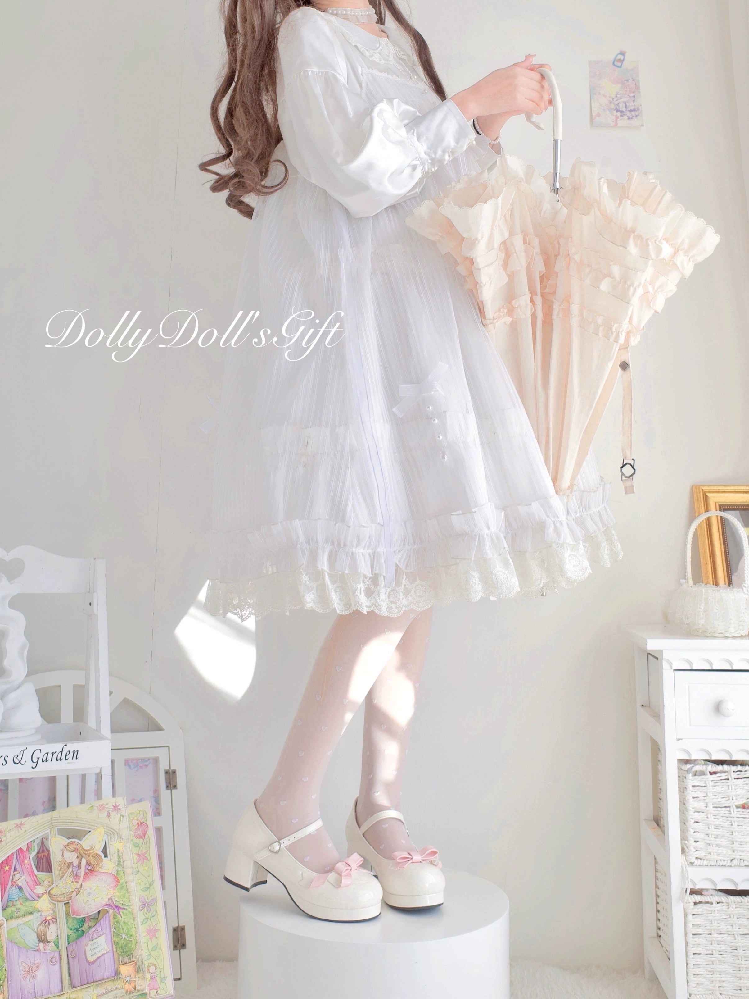 Dolly Doll~Lovers' Gift~Round Toe Middle Heel Mary Jane Lolita Shoes 32678:397776