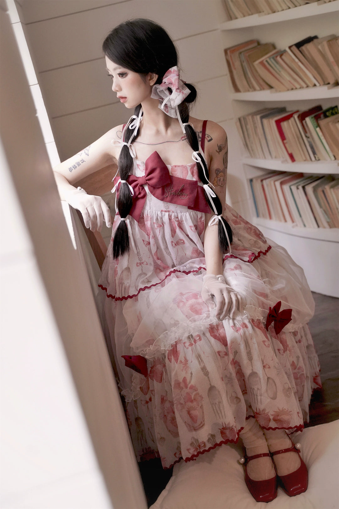 Babyblue~Strawberry Box~Sweet Lolita JSK With Strawberry Print 42972:760706