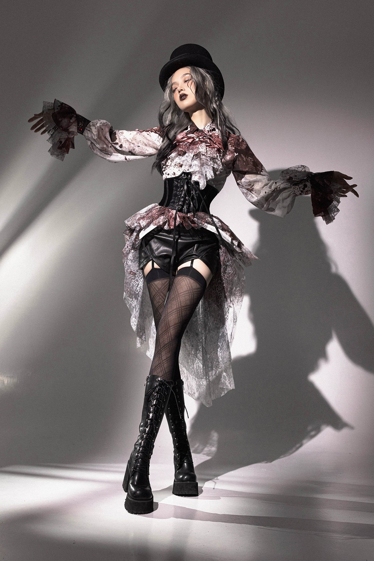 Lilith House - Horror Park - Gothic Lolita Irregular Hem Corset