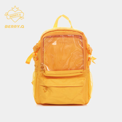 BerryQ~Back Pain~16-inch Shoulder Backpack Nylon Schoolbag Yellow  