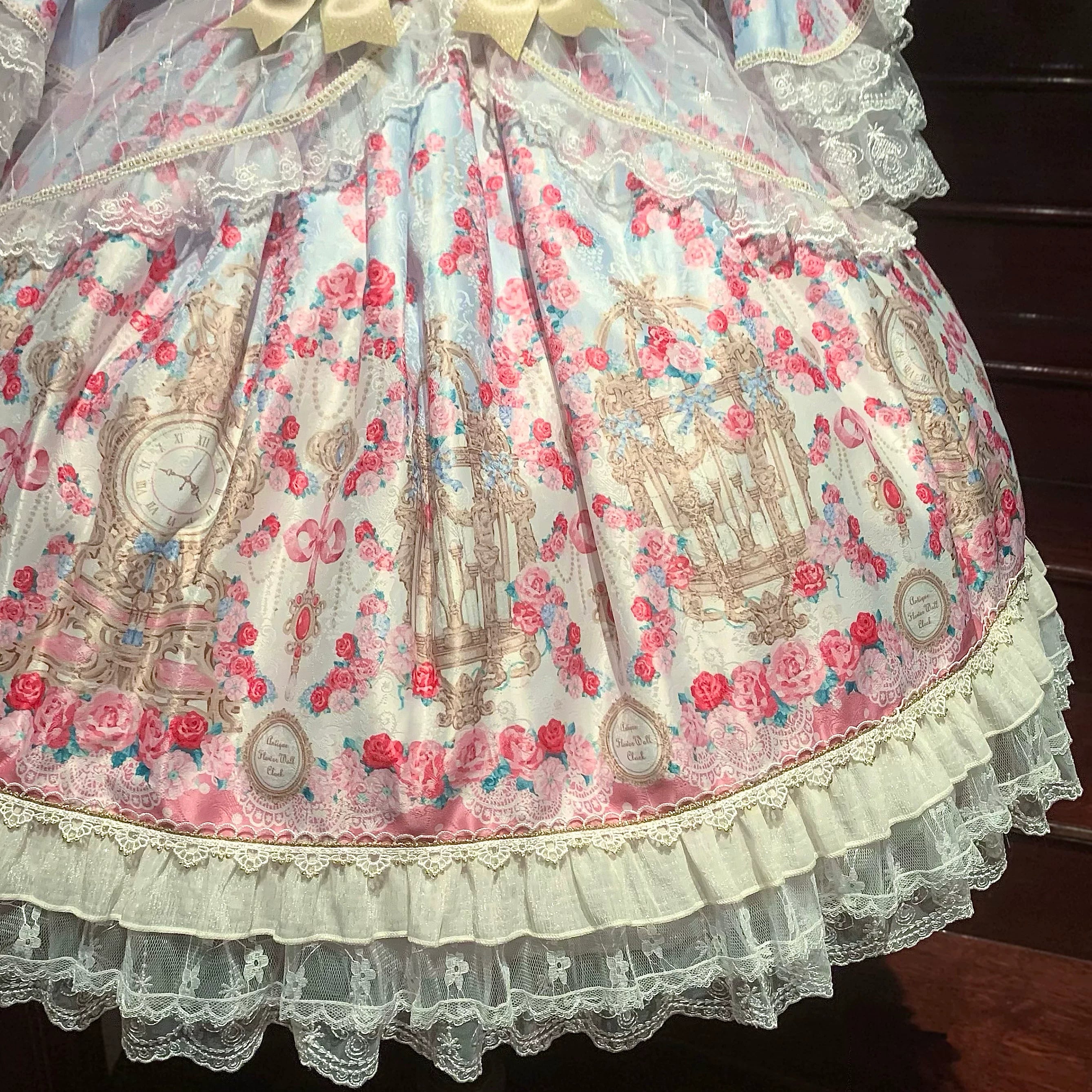 Rose Garden Prelude - Sweet Lolita OP Dress, Floral Printed