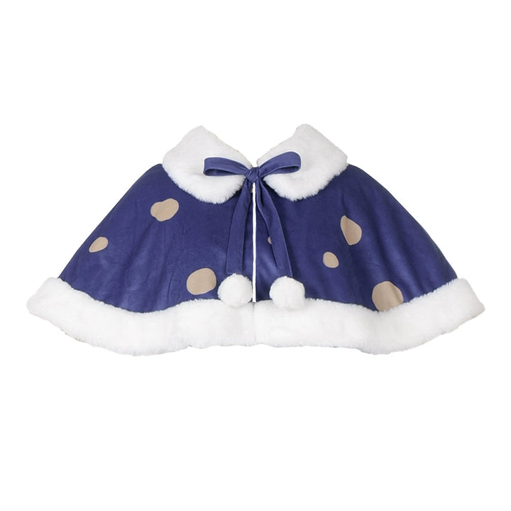 (BFM)With Puji~Blue Umbrella~Lolita Dress Suspenders Mushroom Set S cape only 