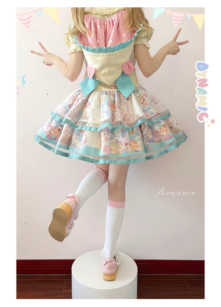 Mewroco~Sweet Lolita Dress Suit Salopette and Hoodied OP