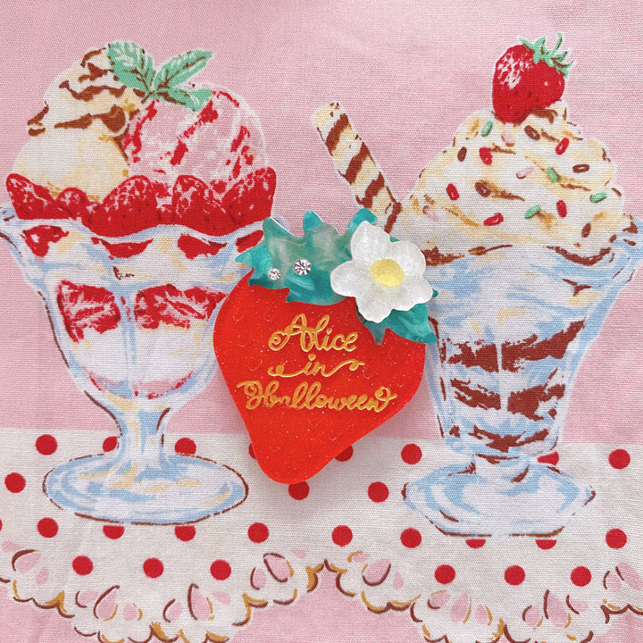 (Buyforme)Halloween Alice~Lolita Strawberry Accessory Set strawberry hairpin  