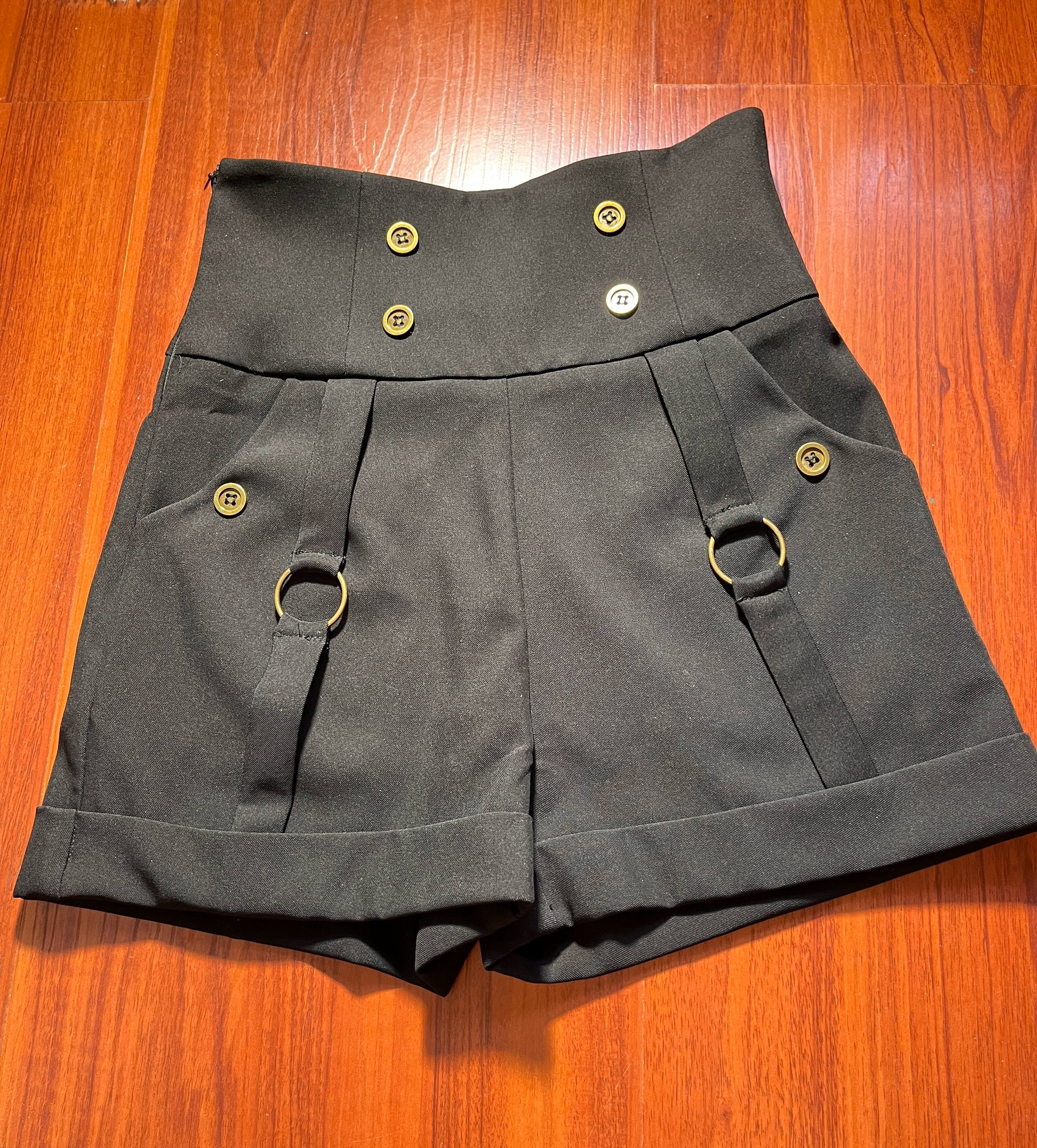Gazing Galactic - Ouji Lolita Shorts Hight Waist Shorts XS Black Ouji shorts