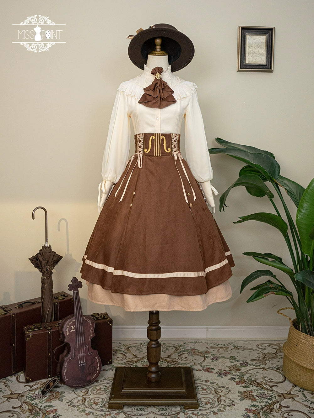 Miss Point~Golden Movement~Elegant Lolita Fishbone Skirt Customized 32242:381438