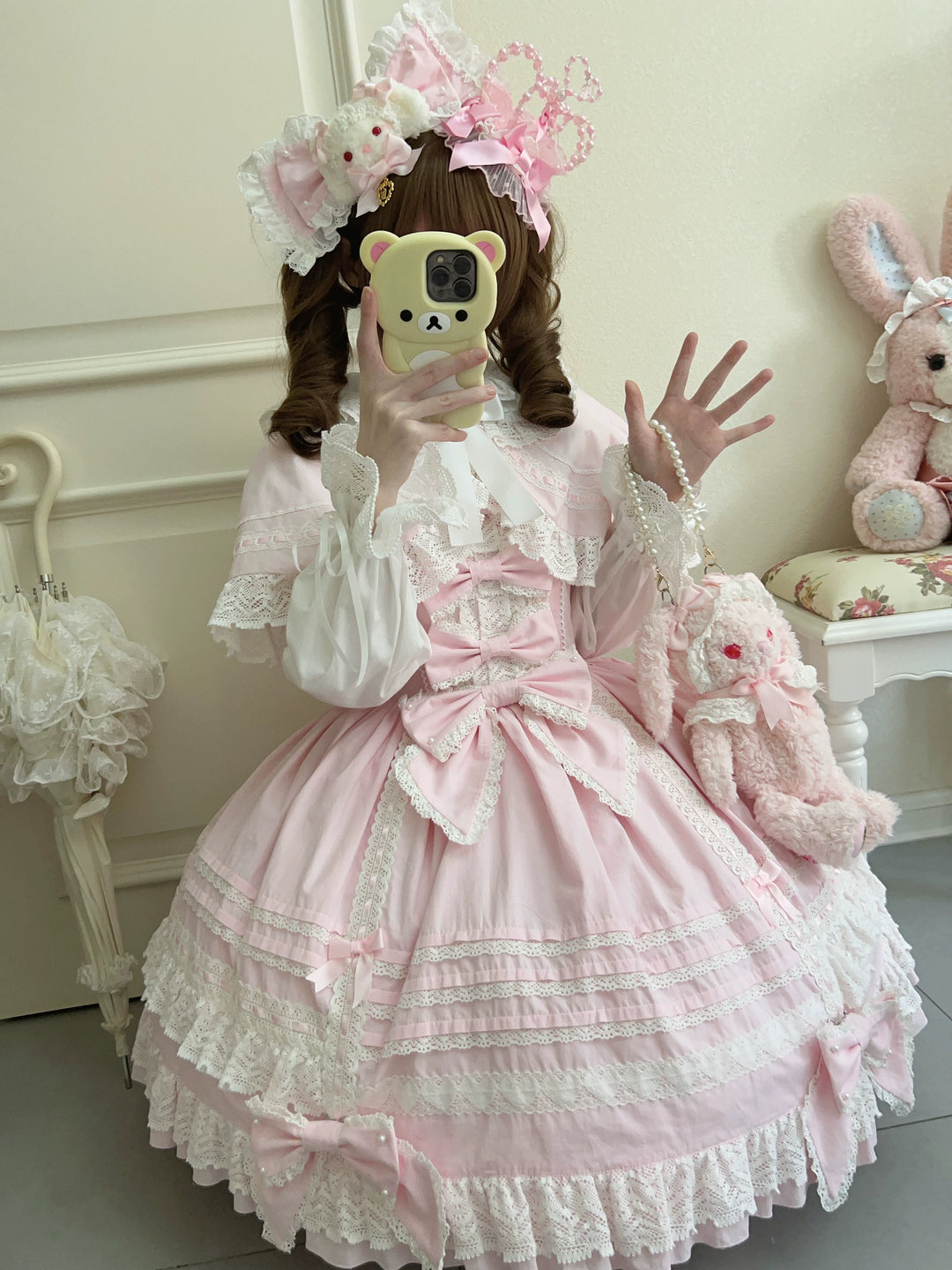 AerialCat~Layered Puffy~Old School Lolita JSK Cotton Vintage Cake Dress