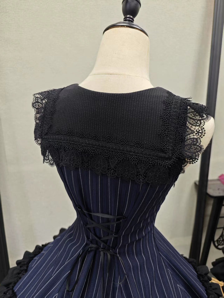 MILU ORIG - Six-Panel Gothic Lolita JSK Dress, Tiered Ruffles