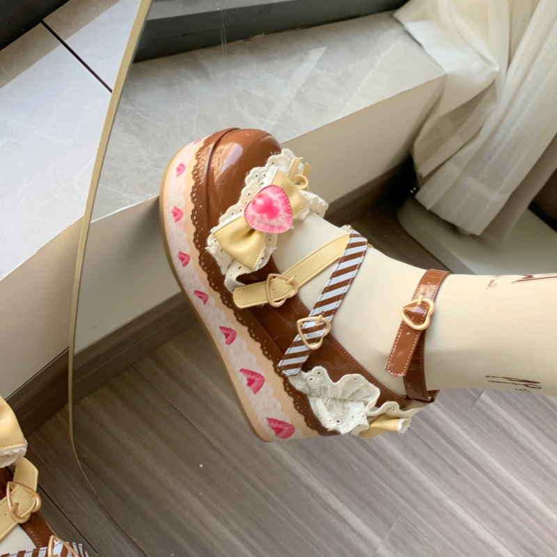 Aimee~Strawberry~Sweet Lolita High Platform Shoes Kawaii Lolita Shoes