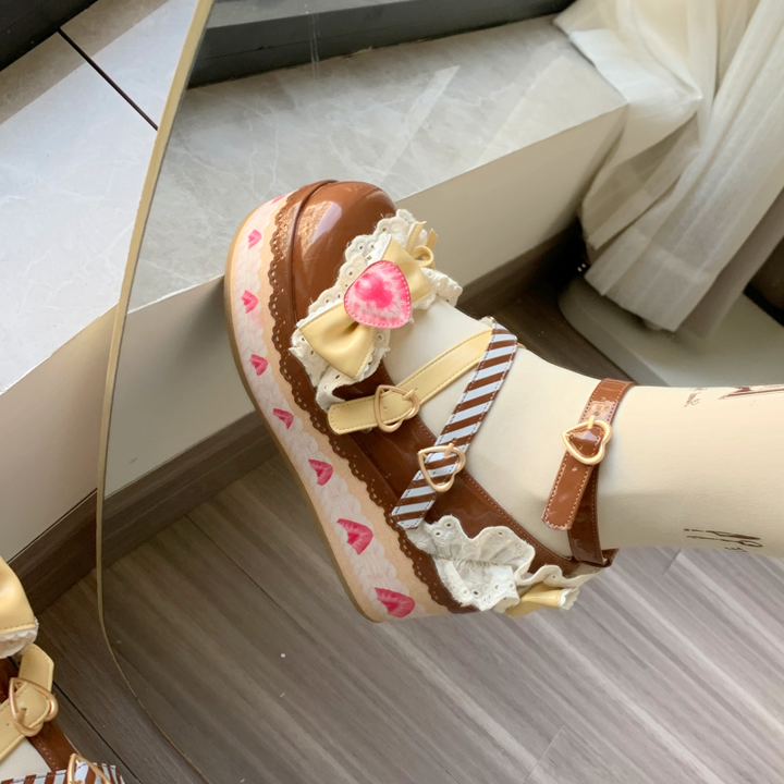 Aimee~Strawberry~Sweet Lolita High Platform Shoes Kawaii Lolita Shoes