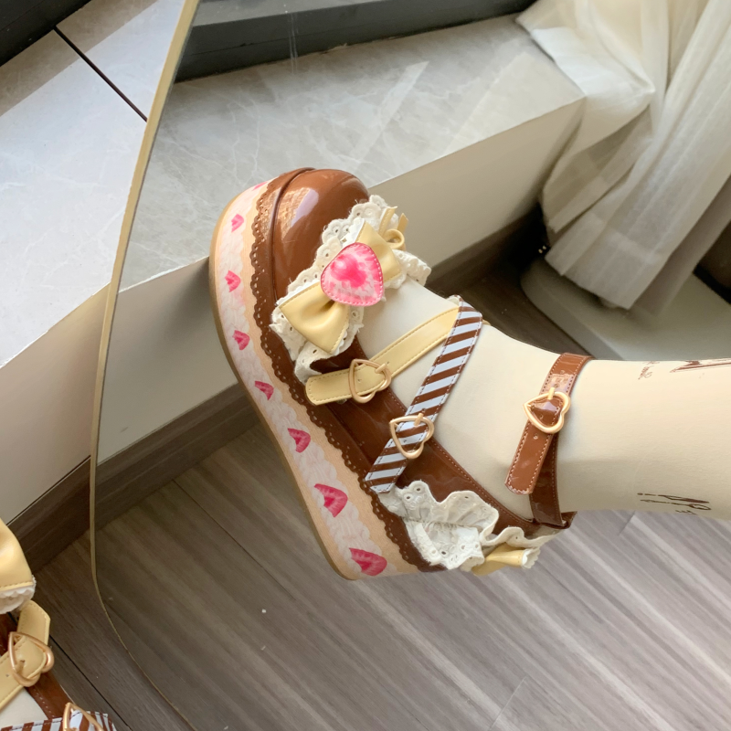 Aimee - Strawberry - Sweet Lolita High Platform Shoes Kawaii Lolita Shoes