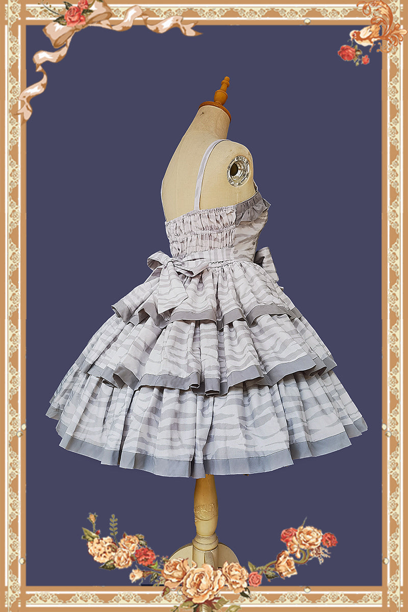 Infanta~Cloth Cat~Kawaii Lolita JSK Multi-Color Tiered Ruffles Dress 42774:753055