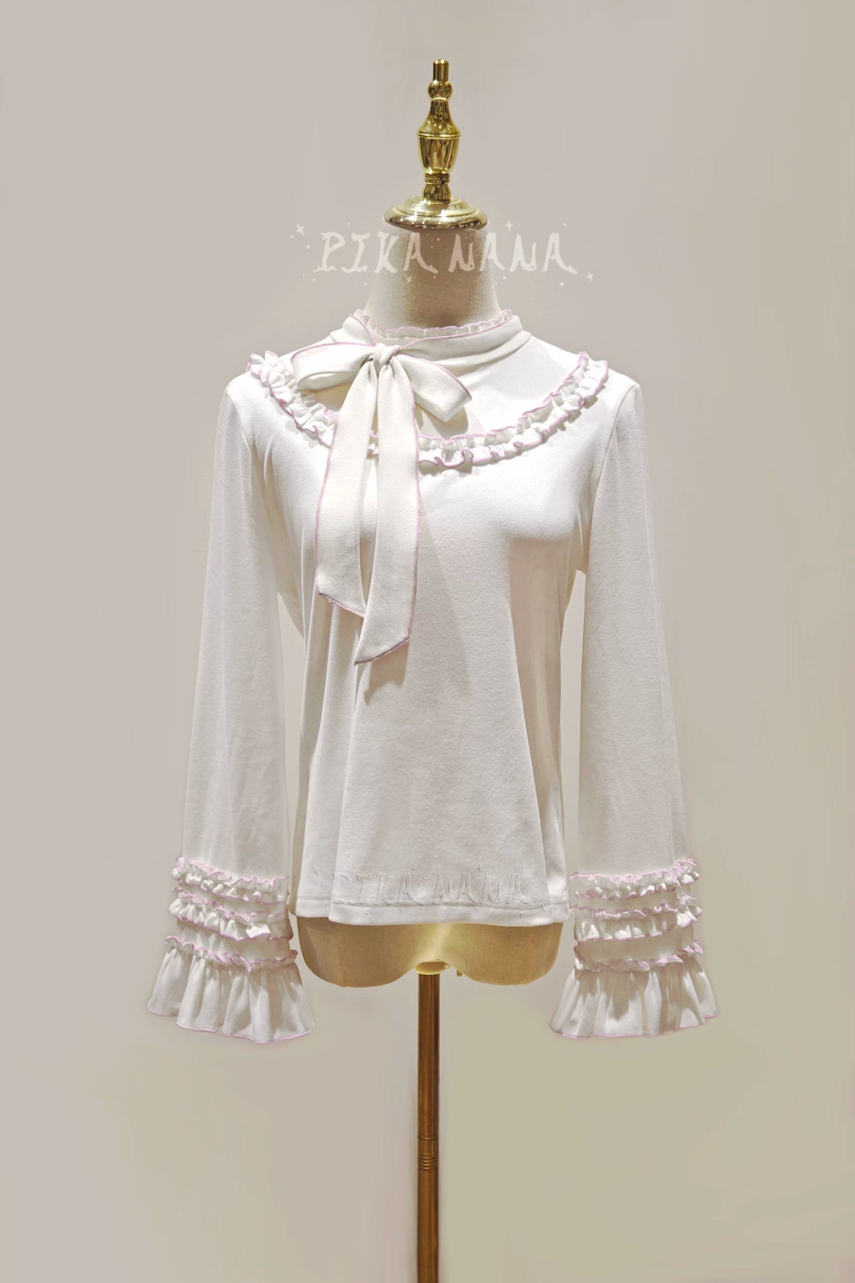 Fruit Tart - Autumn Sweet Lolita Long Sleeve Blouse, Ruffle Detail (L M) 45972:870043