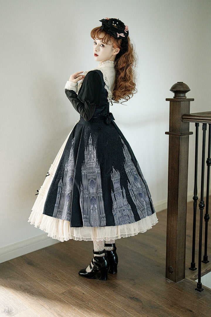 Letters from Unknown Star~Church Bell~Elegant Lolita OP Dress Long Sleeve Spring Autumn   